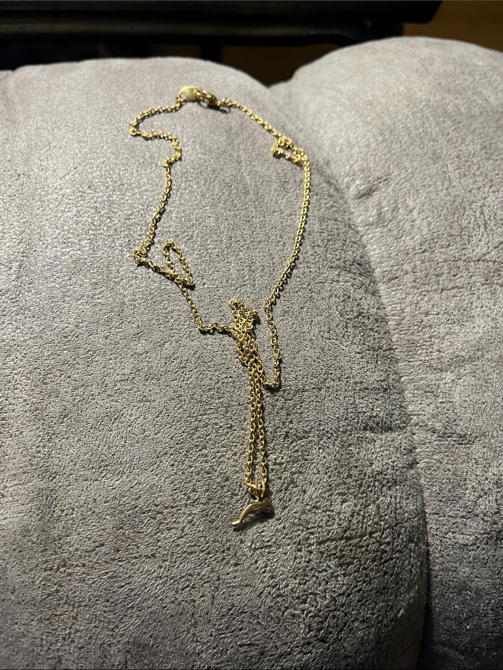 Gold Dolphin Pendant Necklace - Women Jewelry Avon 1985